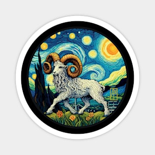 ZODIAC Aries - Astrological ARIRS - ARIRS - ZODIAC sign - Van Gogh style - 14 Magnet